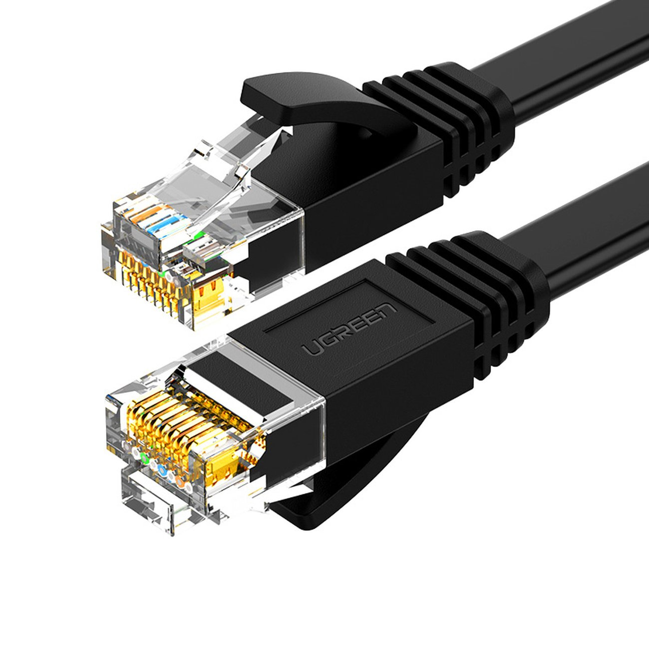 UGREEN NW102 flat Ethernet cable routing along a wall or under carpet