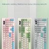 AULA S102 Pro keyboard family showing grey-white-turquoise color variant matching this listing