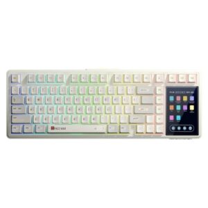 AULA L99 Caramel Latte wireless mechanical keyboard with 4-inch touchscreen, main product view