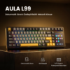 AULA L99 Raindrop wireless keyboard with touchscreen and yellow accent keys