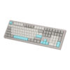 AULA S102 full-size wired membrane keyboard in grey and turquoise with multicolor backlighting