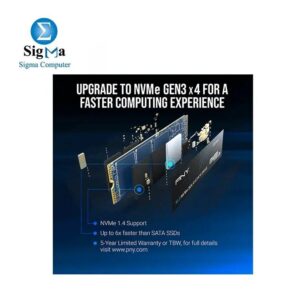 Alternate angle of the PNY CS2230 1TB M.2 2280 NVMe solid state drive