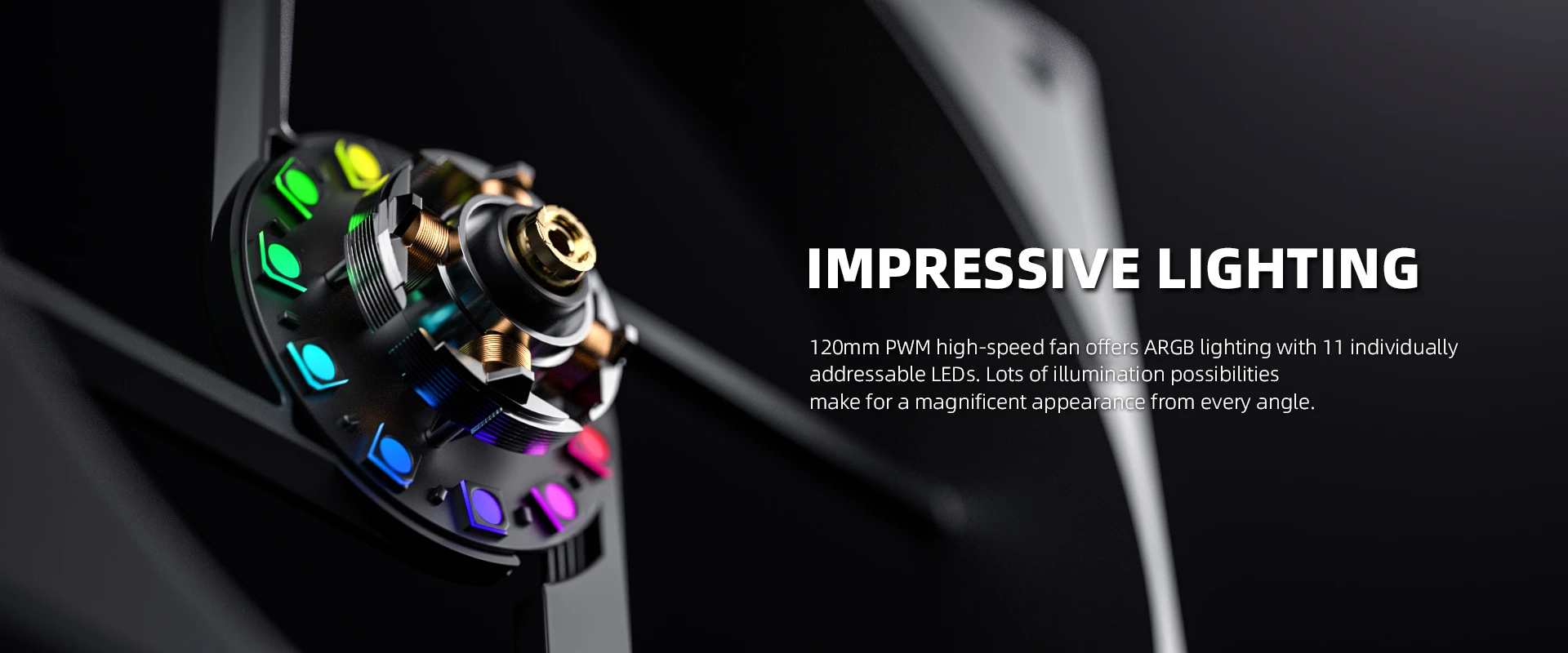 ID-COOLING AS-140-ARGB-K black ARGB fan product image showing frame and blades