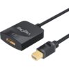 Mini DisplayPort to HDMI display adapter with compact black housing