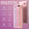 AULA S75 Pro Gradient Pink wireless mechanical keyboard, main product view