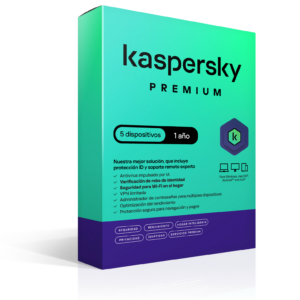 Kaspersky Premium security license package labelled for five devices and one year