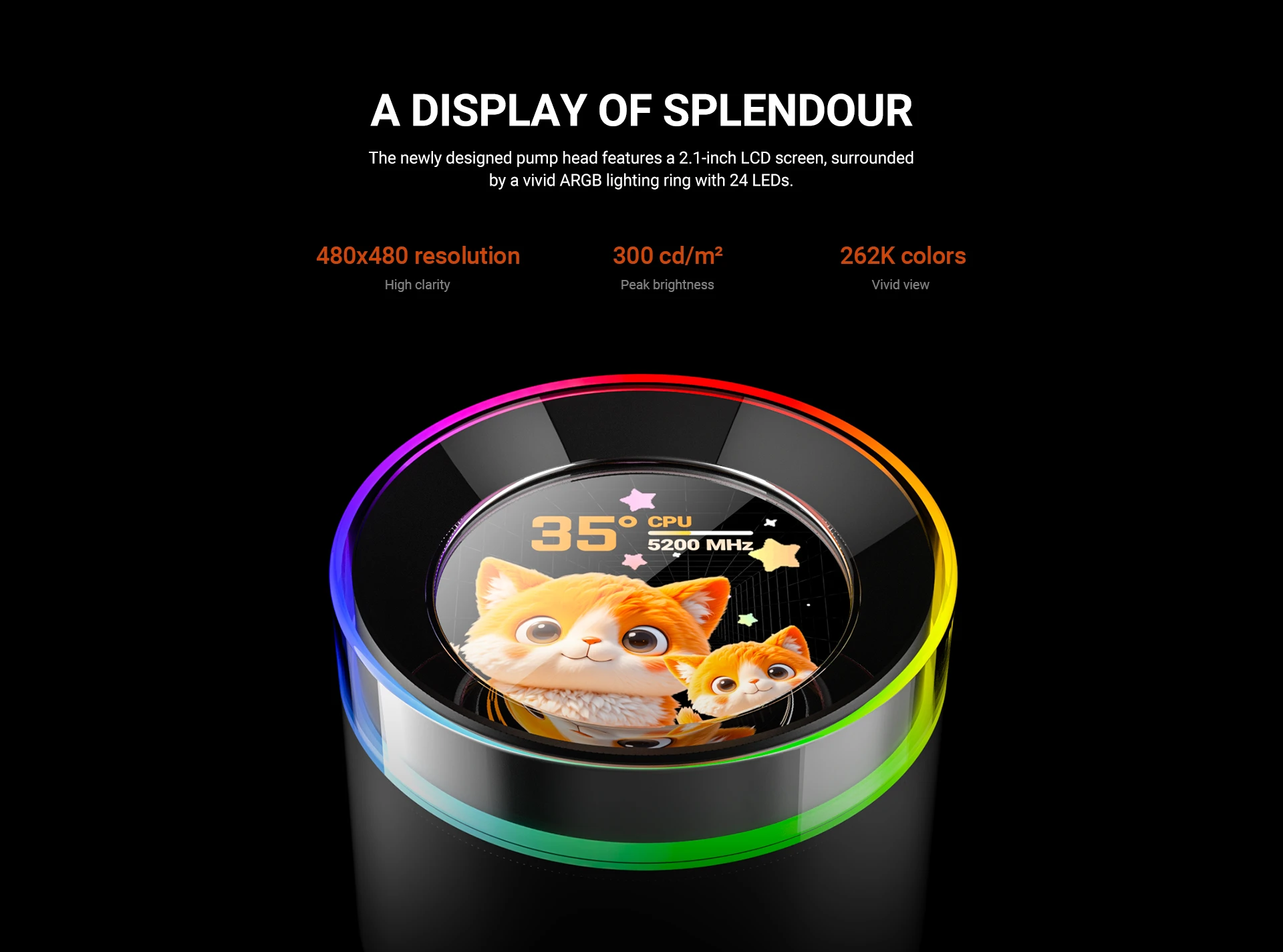 ID-COOLING SL360 V2 display of splendour with ARGB lighting effects