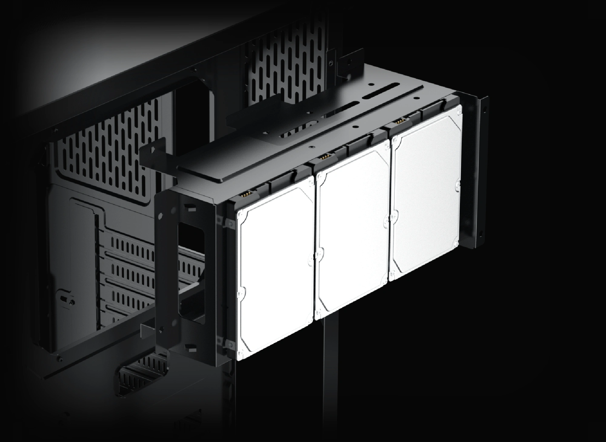 Xigmatek Crystal Storm V2 radiator and fan support layout