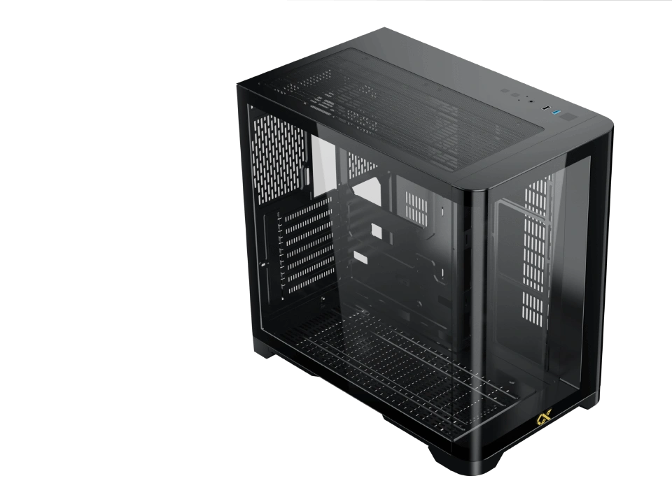 Xigmatek Crystal Storm V2 case exterior with tempered glass side panel