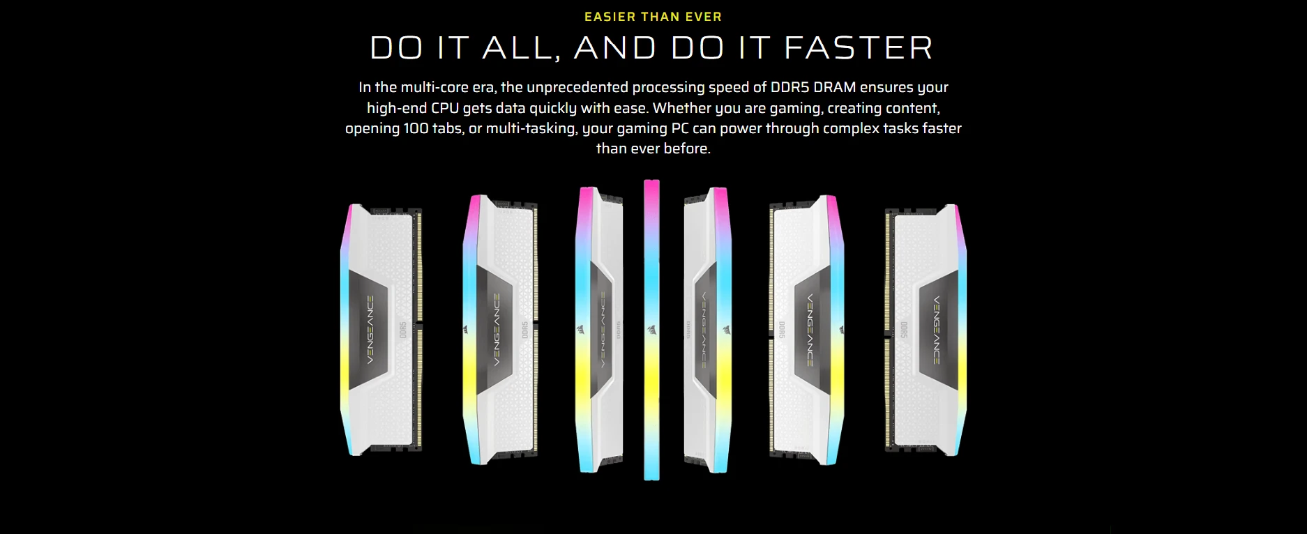 Corsair Vengeance RGB DDR5 32GB 6400MHz memory kit do it all and do it faster