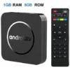Generic Android TV box with 1GB RAM and 8GB storage with remote control