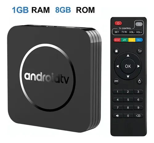 Generic Android TV box with 1GB RAM and 8GB storage with remote control