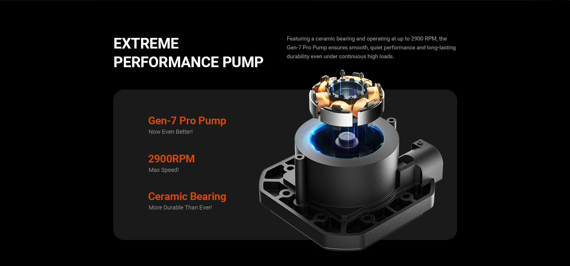 ID-COOLING SL360 V2 extreme performance pump with 2900 RPM and ceramic bearing