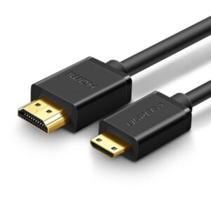 Mini HDMI connector to standard HDMI connector cable