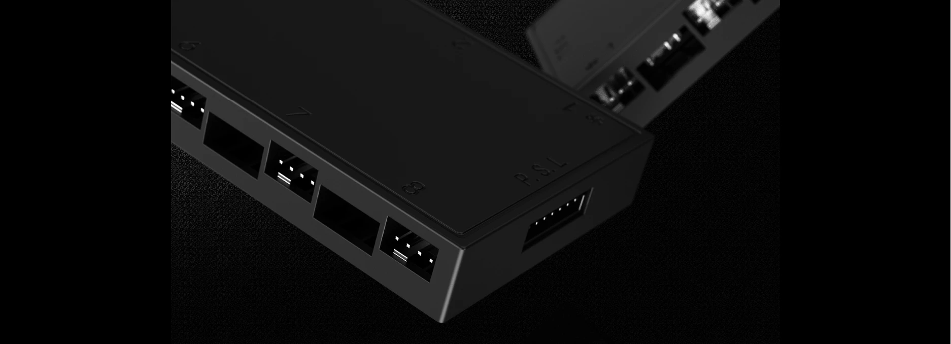 ID-COOLING HA-08 fan hub with 8 PWM fan ports and 8 ARGB LED ports