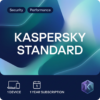 Kaspersky Standard antivirus license artwork for one device and one year