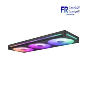 NZXT F360 RGB Core 360mm black RGB cooling fan unit with three fans in a single frame