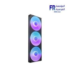 NZXT F420 RGB Core 420mm black RGB cooling fan unit with three fans in a single frame