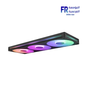 NZXT F420 RGB Core 420mm black RGB cooling fan unit with three fans in a single frame