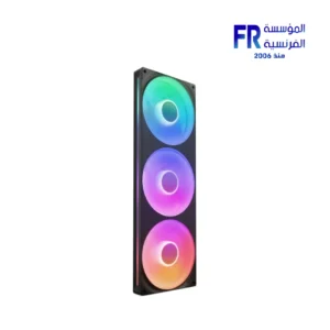 NZXT F420 RGB Core 420mm black RGB cooling fan unit with three fans in a single frame