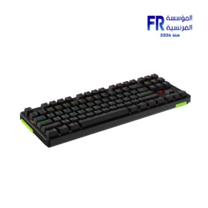 ⁦Rapoo V500 Pro 87 Key Mechanical Blue Switch RGB USB Wired Black Gaming Keyboard⁩ - الصورة ⁦3⁩
