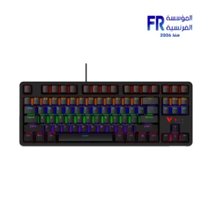 Rapoo V500 Pro 87 Key Mechanical Blue Switch RGB USB Wired Black Gaming Keyboard