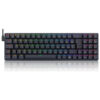 Black Redragon K626P Ashe wired mechanical gaming keyboard with RGB backlighting and compact layout