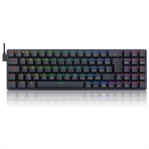Black Redragon K626P Ashe wired mechanical gaming keyboard with RGB backlighting and compact layout