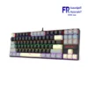 Redragon Kumara K552 GLY-R black 87-key mechanical gaming keyboard with Arabic and English legends and rainbow lighting