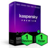 Kaspersky Premium security license package labelled for one device and one year