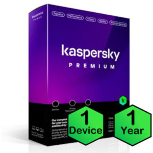 Kaspersky Premium security license package labelled for one device and one year