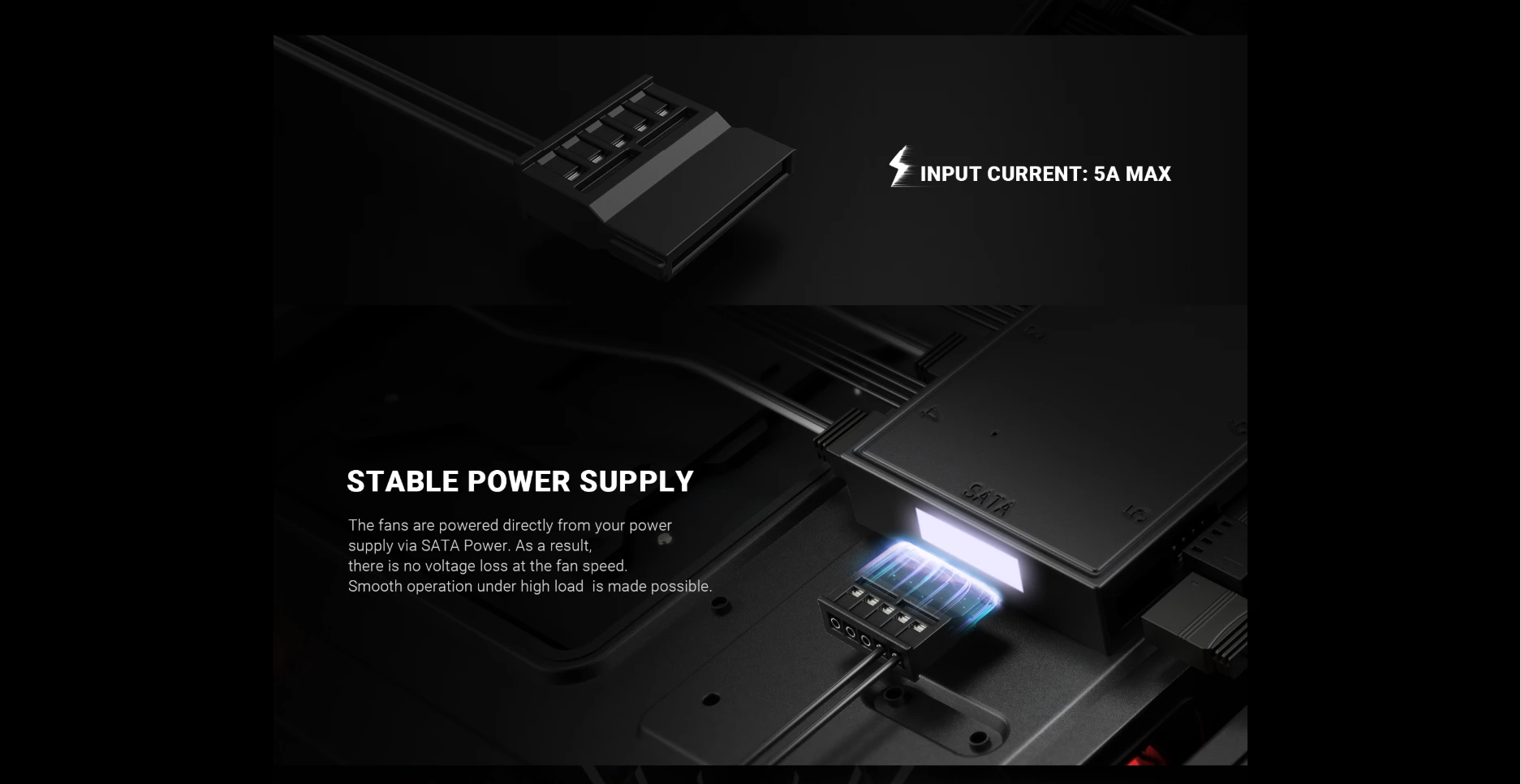 ID-COOLING HA-08 fan hub stable power supply via SATA 12V connector