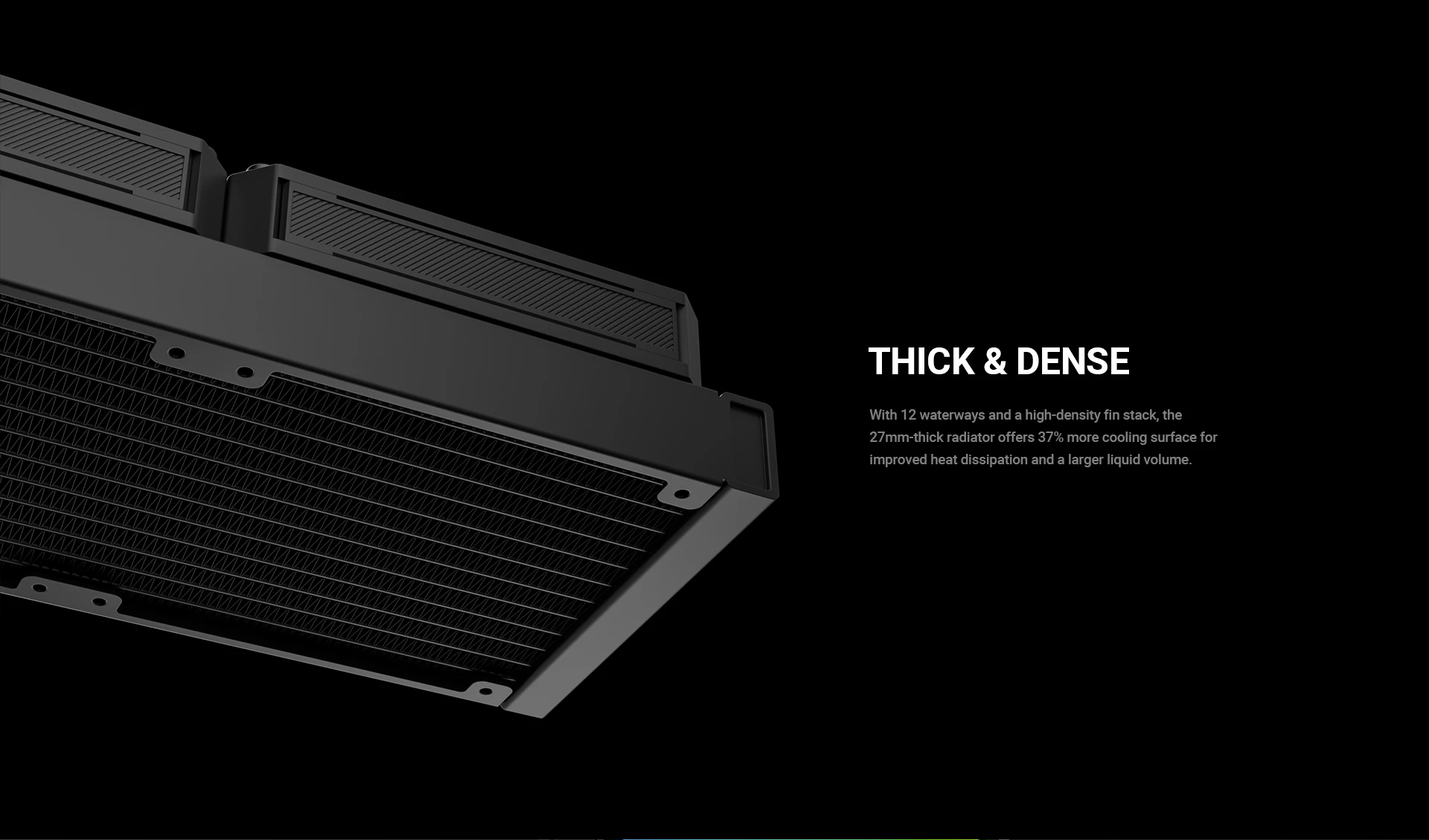 ID-COOLING SL360 V2 thick dense radiator fins for efficient heat dissipation
