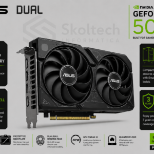 ASUS Dual GeForce RTX 5060 8GB GDDR7 dual-fan graphics card; product-family visual, verify exact Advanced SKU before dispatch.