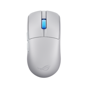 ASUS ROG Harpe II Ace Moonlight White gaming mouse, top view, official ASUS product image