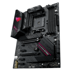 ASUS ROG Strix B550-F Gaming non-Wi-Fi motherboard angled product view