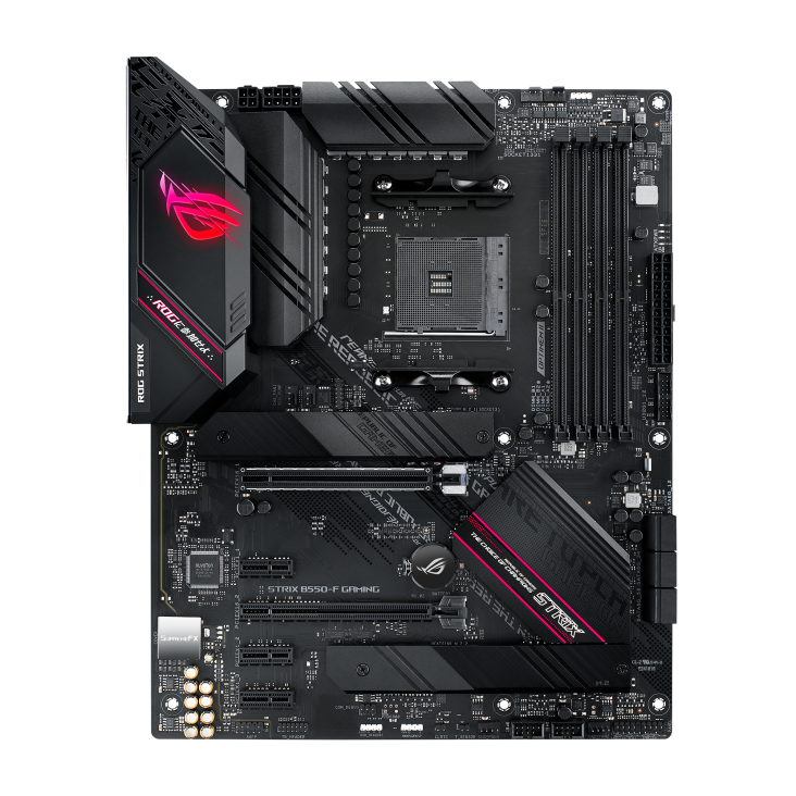 ASUS ROG Strix B550-F Gaming non-Wi-Fi motherboard, front product view