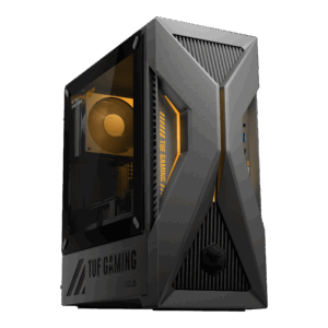 ASUS TUF Gaming T500 (2025) compact gaming desktop PC, official ASUS product image