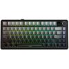 AULA F75 MAX Reaper wireless mechanical keyboard in Gradient Grey, front view with TFT screen and rotary knob