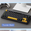 AULA F75 Reaper Thunder Black wireless mechanical keyboard with black keycaps and yellow accent keys
