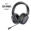AULA G7 Pro black wireless gaming headset with RGB ear-cup lighting and detachable boom microphone