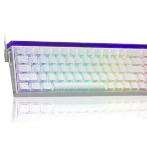 AULA HERO68 HE 8K magnetic gaming keyboard in White Contour finish with RGB lighting