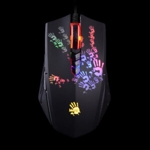 Bloody A60 Light Strike black wired gaming mouse with multicolor illumination, official product image