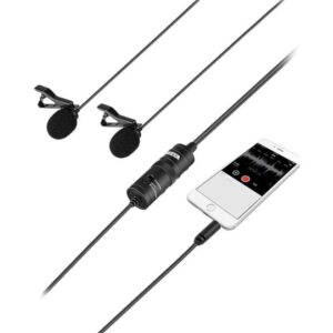 BOYA BY-M1DM microphone kit and accessories.