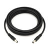 DC barrel male-to-male power cable with matching cylindrical plugs for compatible low-voltage equipment