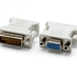 Generic DVI-I male to VGA female display adapter; passive use requires an analog-capable DVI-I or DVI-A source