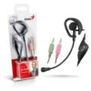 Genius HS-105 single-ear PC VoIP headset with microphone and dual 3.5 mm plugs