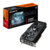 Side view of the GIGABYTE Radeon RX 9070 GRE GAMING OC 12GB GDDR6 graphics card, model GV-R907GREGAMING OC-12GD