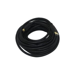 Black 10 metre HDMI cable with HDMI connectors; exact shielding construction and HDMI version are not verified.