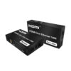 HDMI extender kit showing transmitter and receiver units for a long-distance HDMI connection
